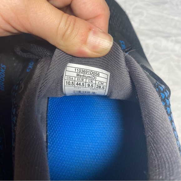 Brooks Ghost 14 Men’s 10.5 Medium D Regular Width Blue Black Preowned Shoes - Picture 3 of 12